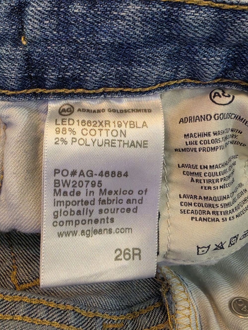 Ag Adriano Goldschmied The Jodi Crop High Rise Slim Flare Jeans Womens 26R - Picture 8 of 8
